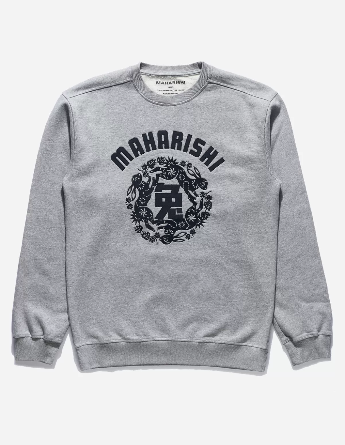 Maharishi 1005 Paper-Cut Rabbit Crew Sweat