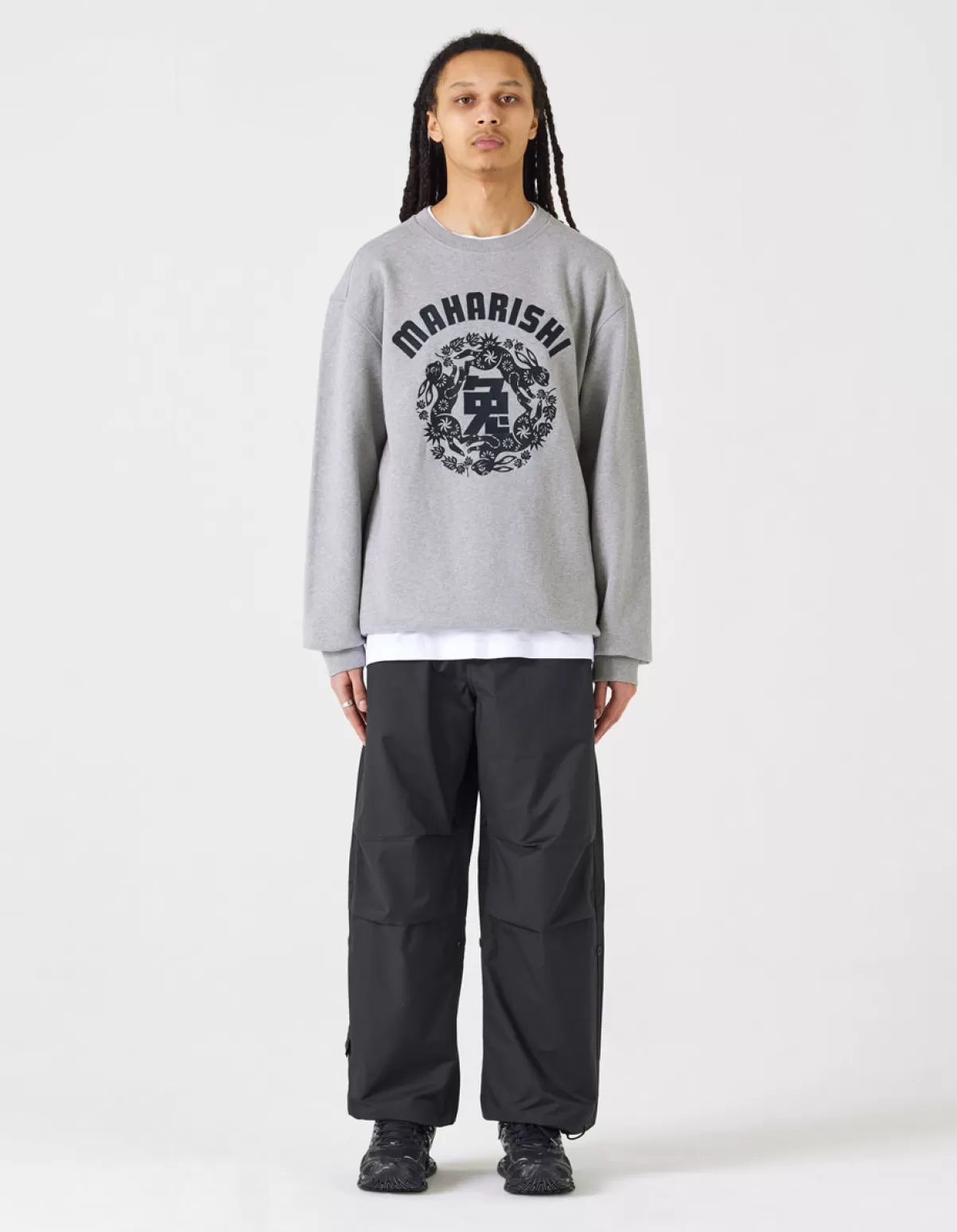 Maharishi 1005 Paper-Cut Rabbit Crew Sweat