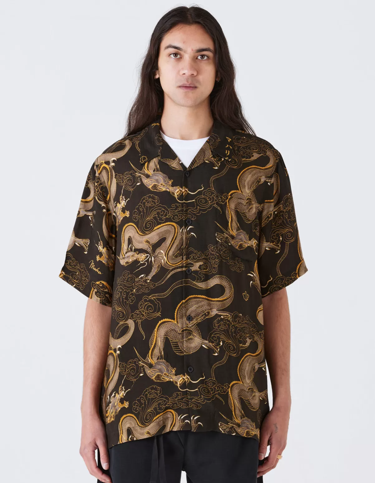 Maharishi 4234 Cloud Dragon Camp Collar Shirt