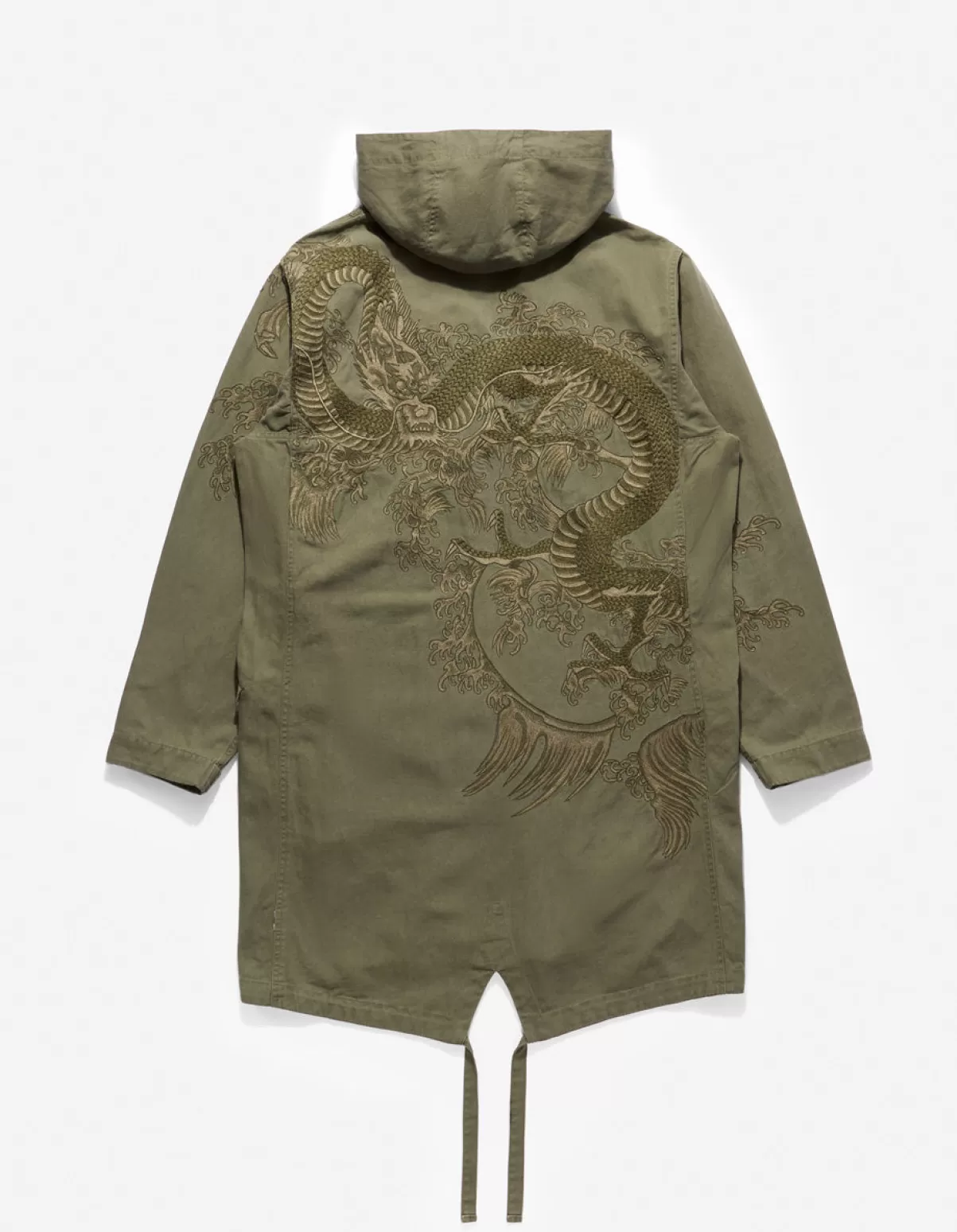 Maharishi 4240 Water Dragon Embroidered Kimono Parka