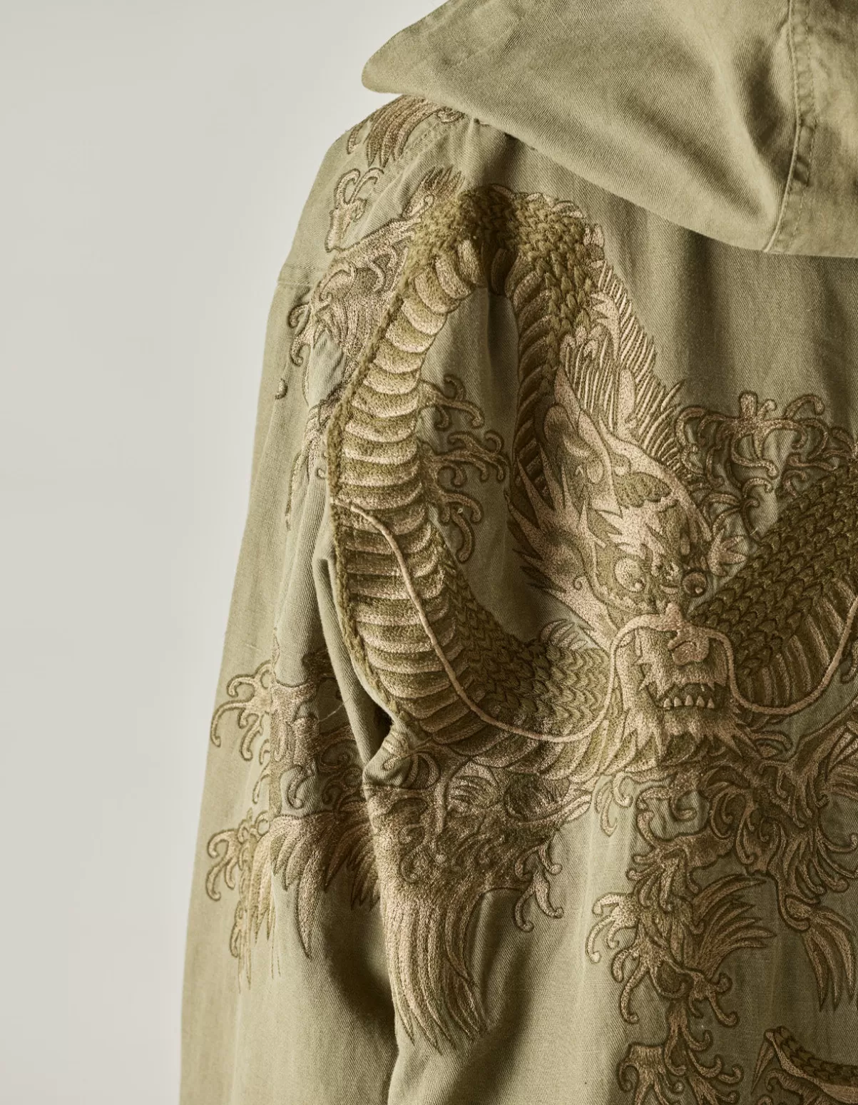 Maharishi 4240 Water Dragon Embroidered Kimono Parka