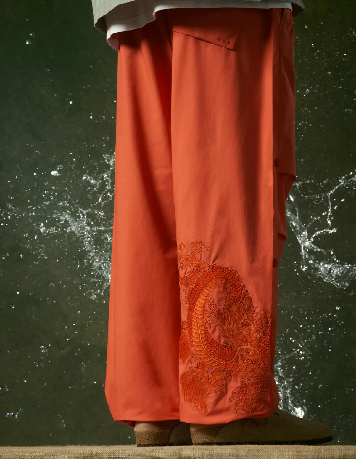 Maharishi 4244 Water Dragon Embroidered Loose Snopants®