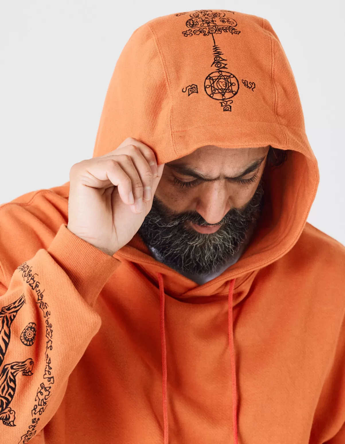 Maharishi 4280 Duelling Tigers Embroidered Hooded Sweat