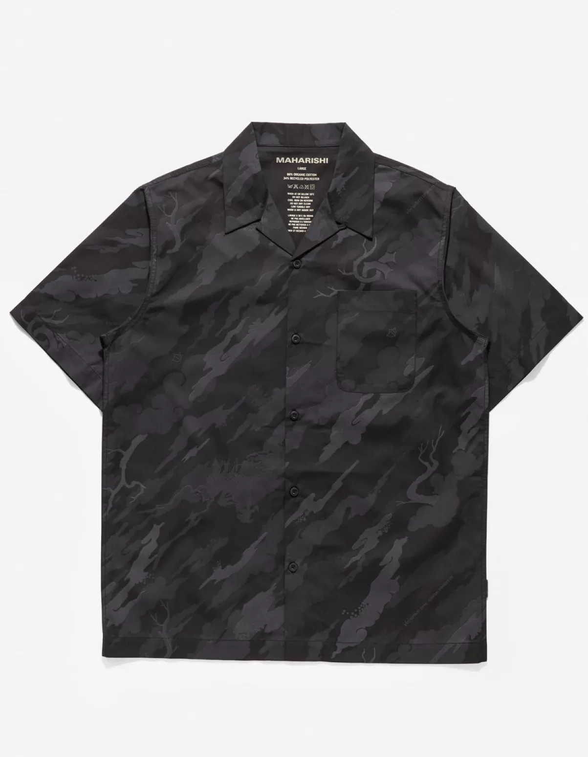 Maharishi 4312 Dpm:Bonsai Forest Camp Collar Shirt