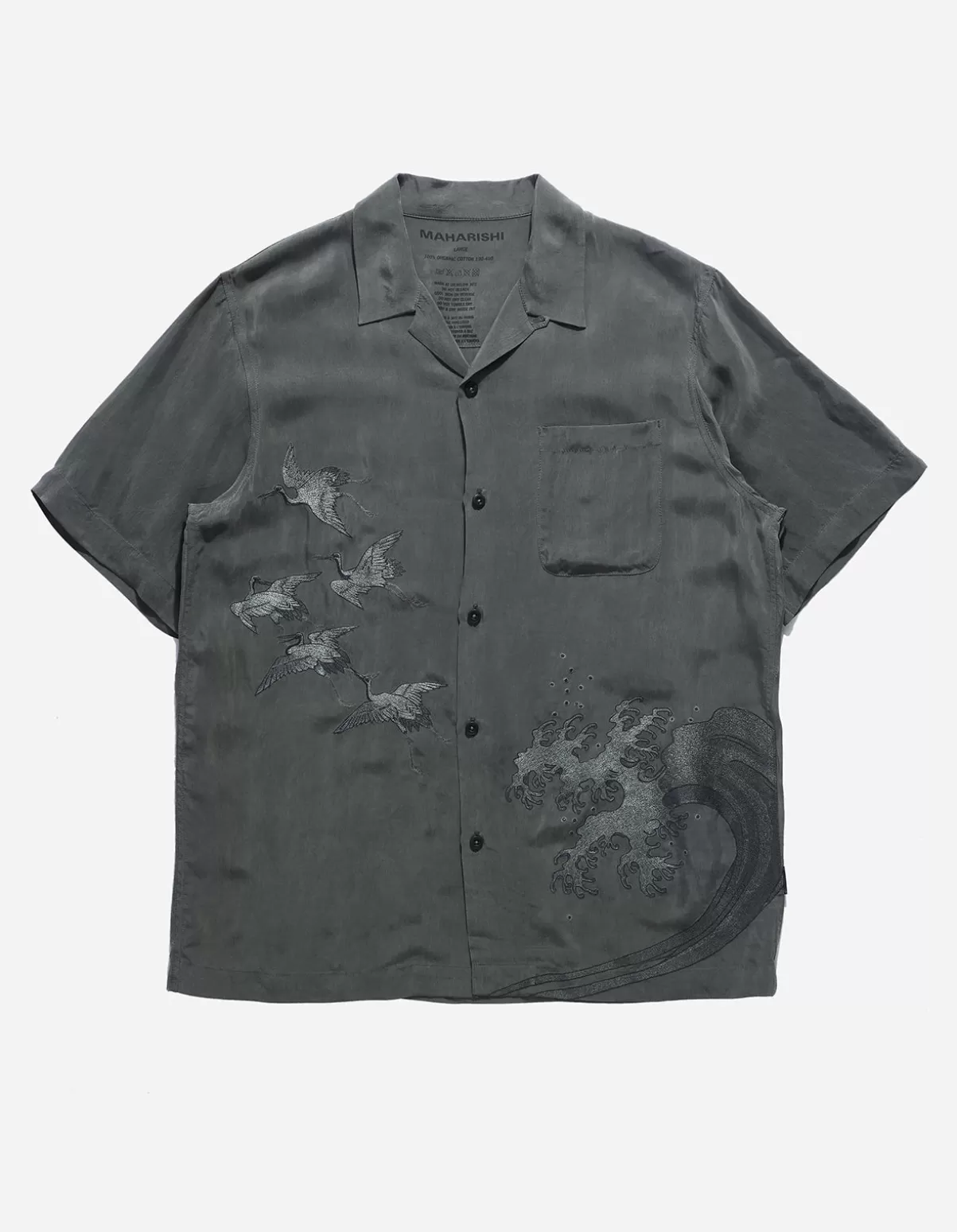 Maharishi 4508 Flying Cranes Embroidered Shirt