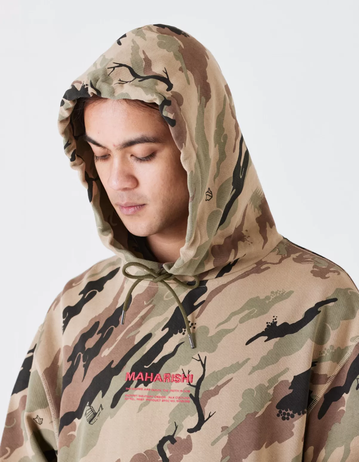 Maharishi 4597 Dpm:Bonsai Forest Miltype Embroidered Hooded Sweat