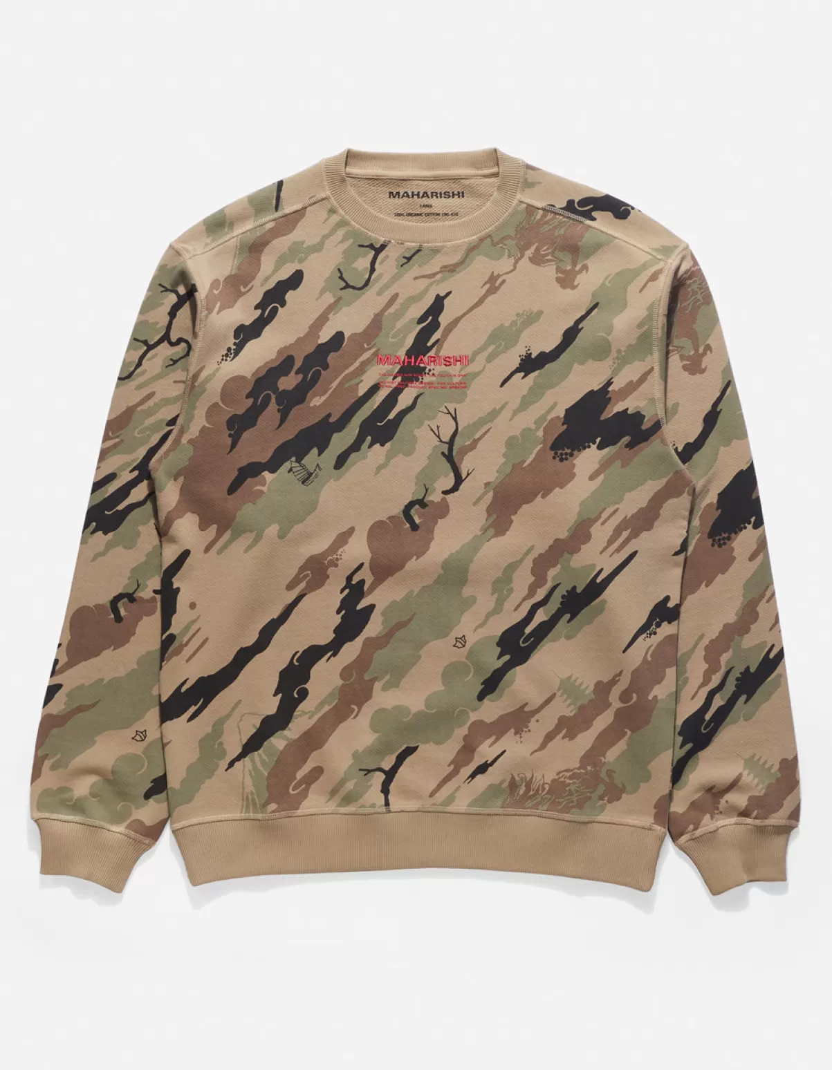 Maharishi 4598 Dpm:Bonsai Forest Miltype Embroidered Crew Sweat