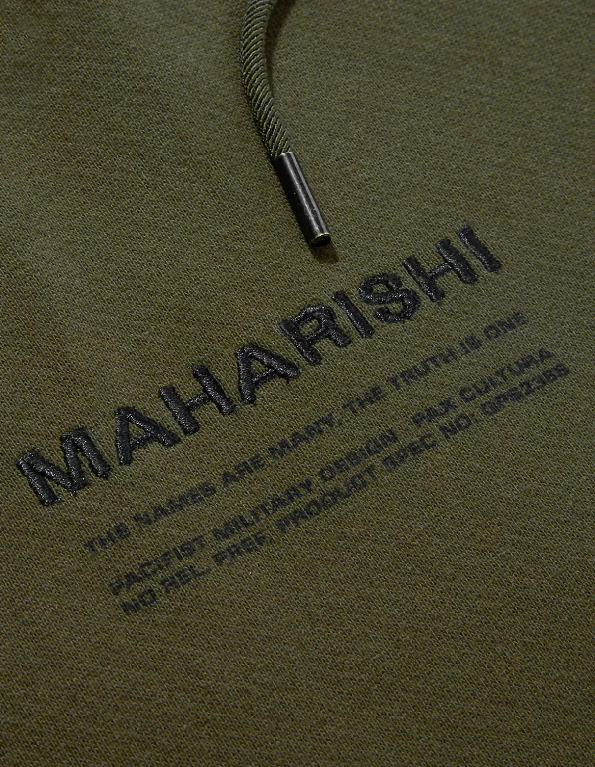 Maharishi 7010 Miltype Embroidered Hooded Sweat · Organic Sweat 450
