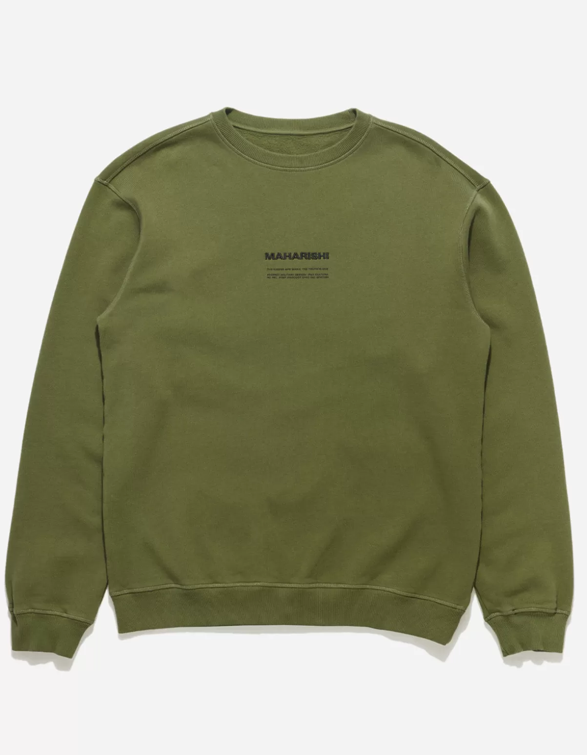 Maharishi 7011 Miltype Embroidered Crew Sweat · Organic Cotton