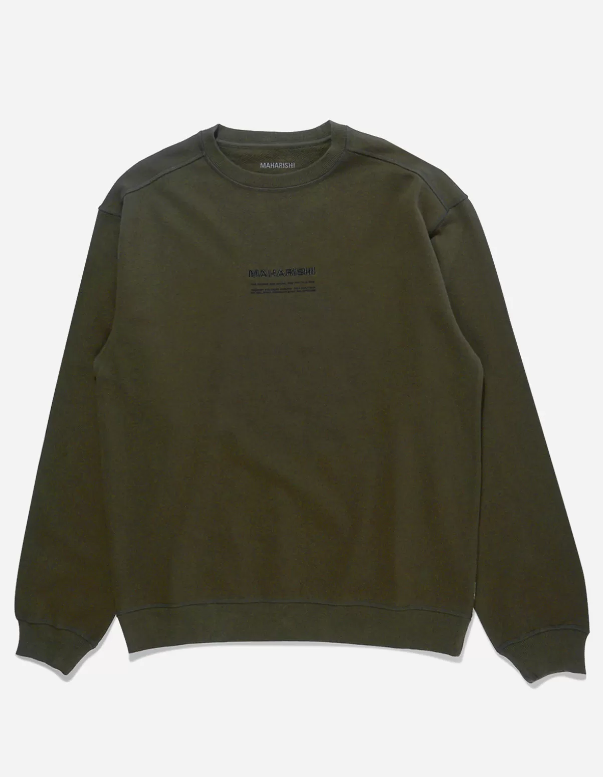 Maharishi 7011 Miltype Embroidered Crew Sweat · Organic Cotton