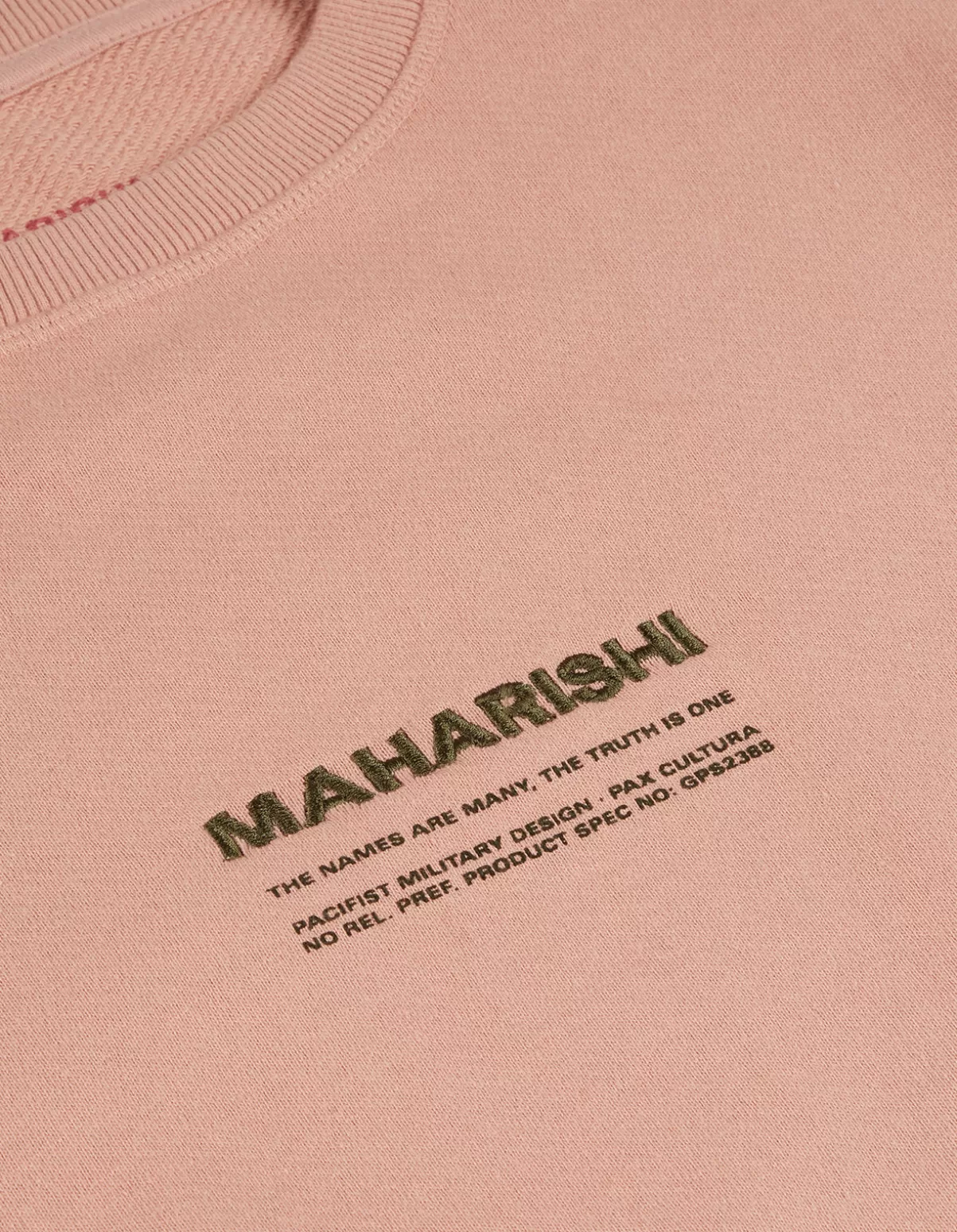 Maharishi 7011 Miltype Embroidered Crew Sweat · Organic Cotton