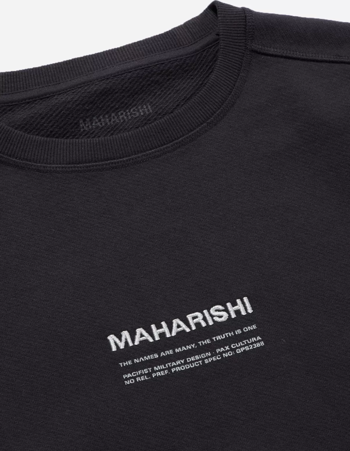 Maharishi 7011 Miltype Embroidered Crew Sweat · Organic Cotton