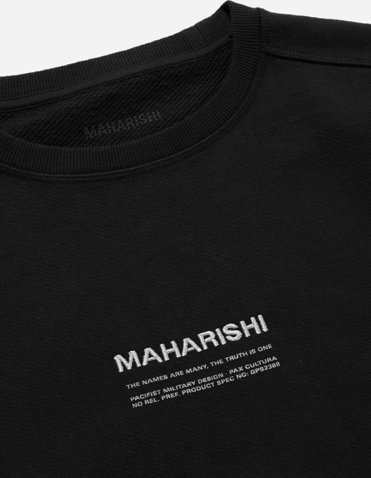 Maharishi 7011 Miltype Embroidered Crew Sweat · Organic Cotton