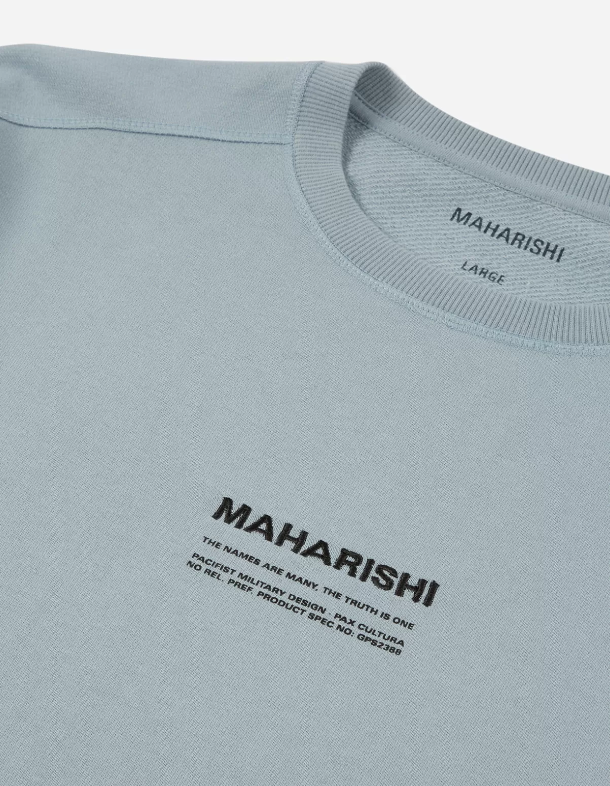 Maharishi 7011 Miltype Embroidered Crew Sweat · Organic Sweat 450