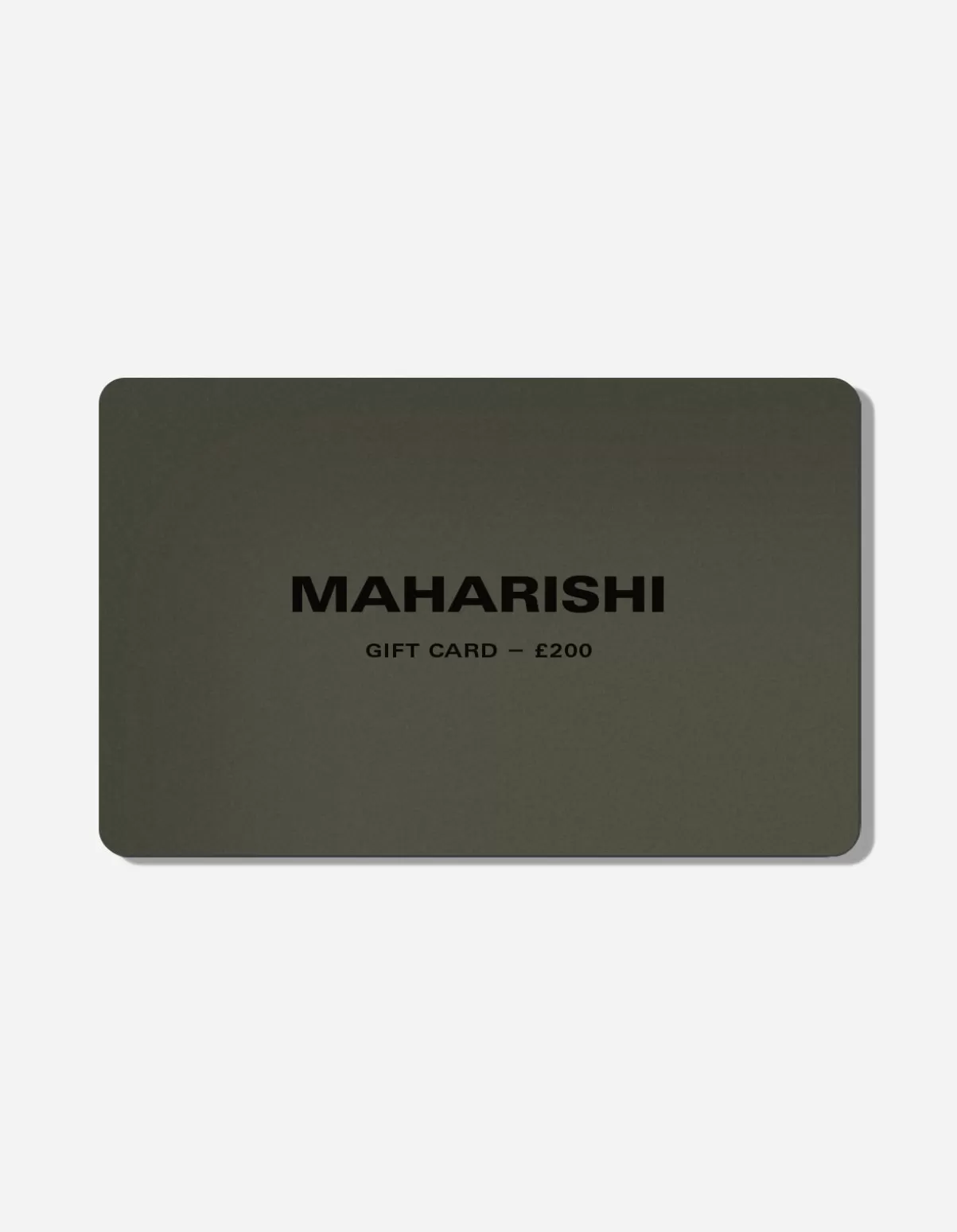 Maharishi Online Gift Card £200 · Uk Only